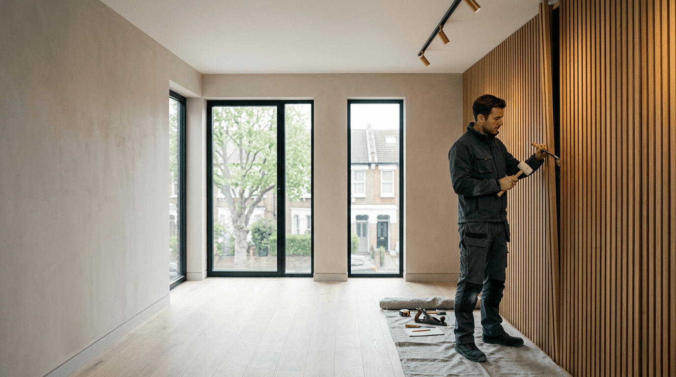 Bespoke carpentry in a modern London renovation by TB&D Construction