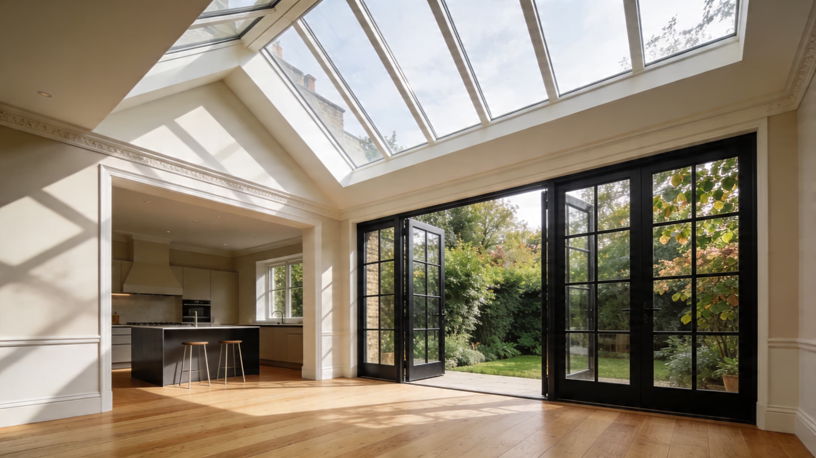 Side-return extension on a London terrace by TB&D Construction — party wall works properly notified.