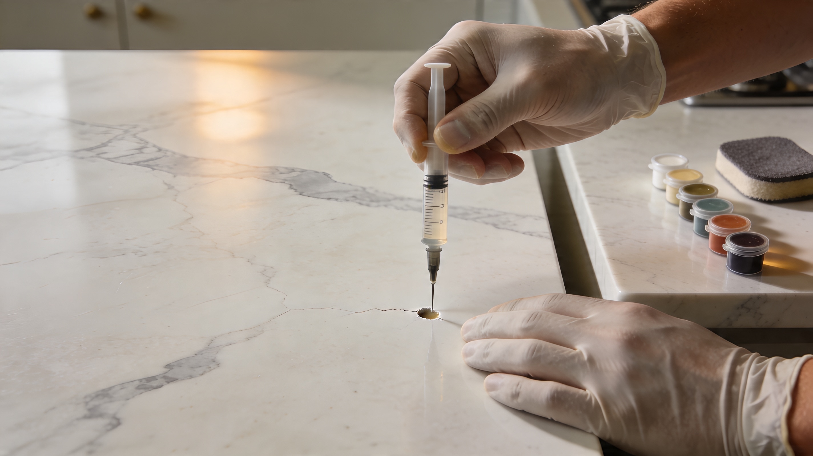 Stone & worktop repair — TB&D Construction surface restoration